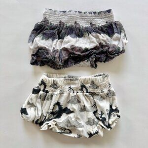Kate Quinn Bloomer Set | Floral + Dragon Prints | Neutral Tones | 12–18M